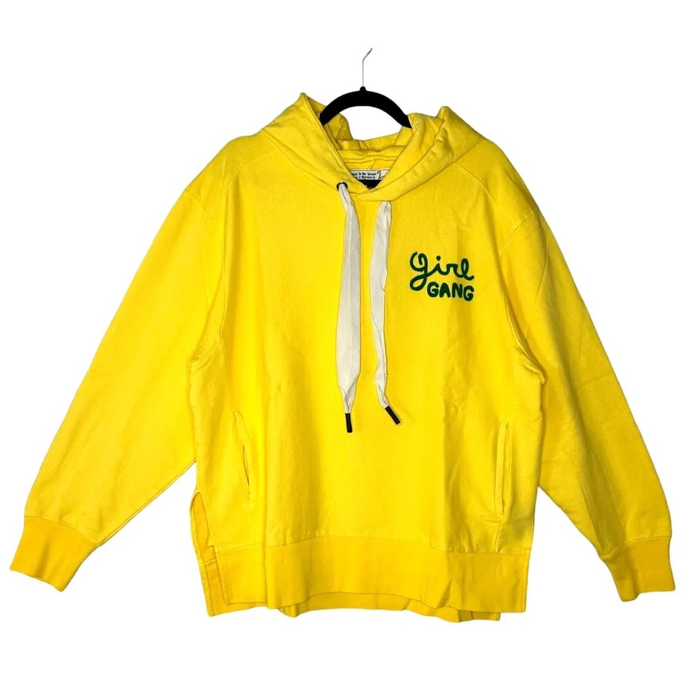 NWT Free People X Sandrine Rose Girl Gang Hoodie in Yellow -1